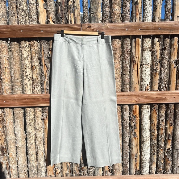 Posh spring silk & linen suit. Flattering waistline & fabulous wide-leg swing! - Picture 5 of 9